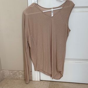 Fluxos sexy Taupe Long Sleeve Women's Top